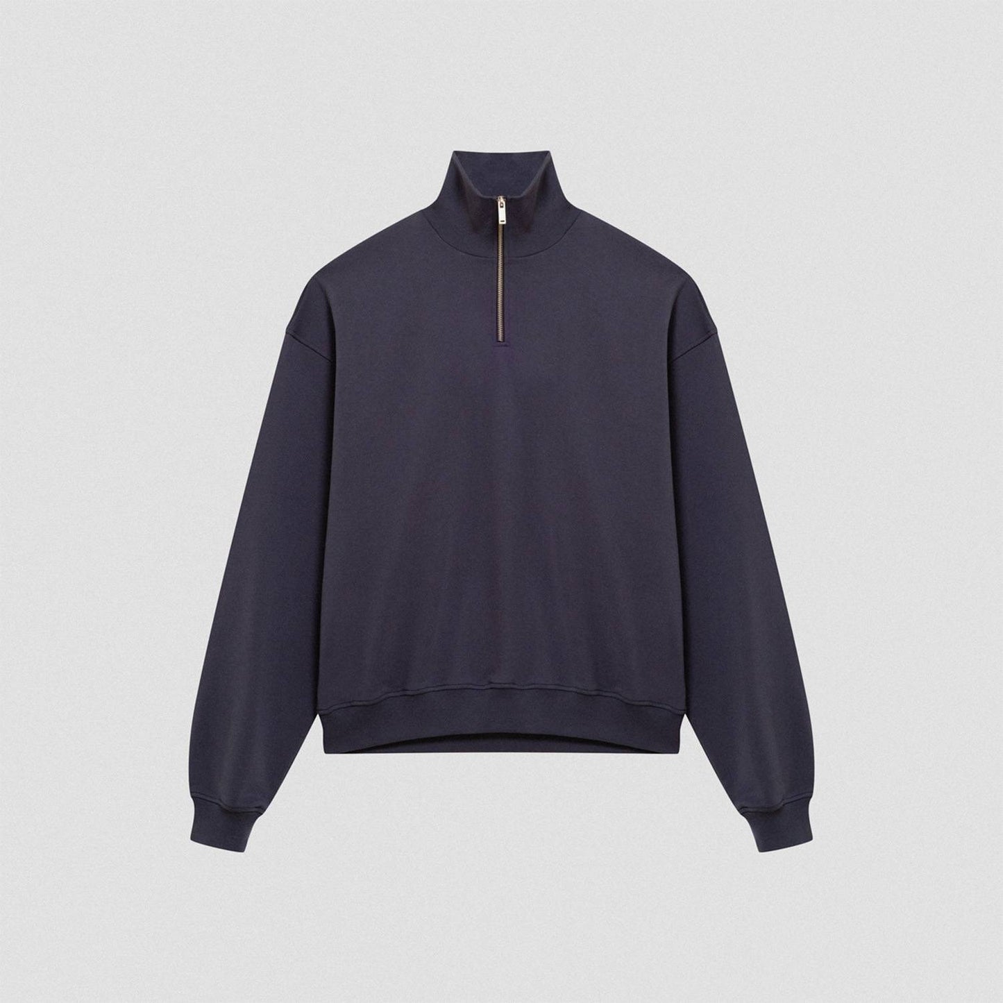 Zip Neck Sweatshirt, Blueberry