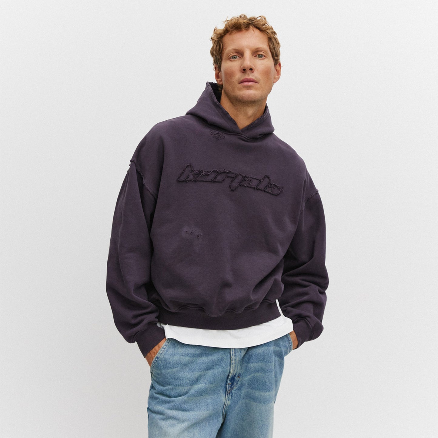 Karjala Distresed Hoodie, Blueberry