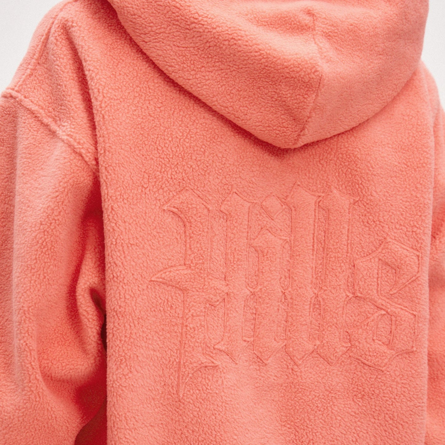 Polar Fleece Zip Hoodie, Salmon