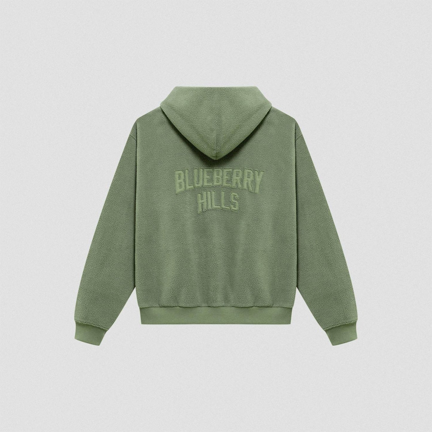 Polar Fleece Zip Hoodie, Olive