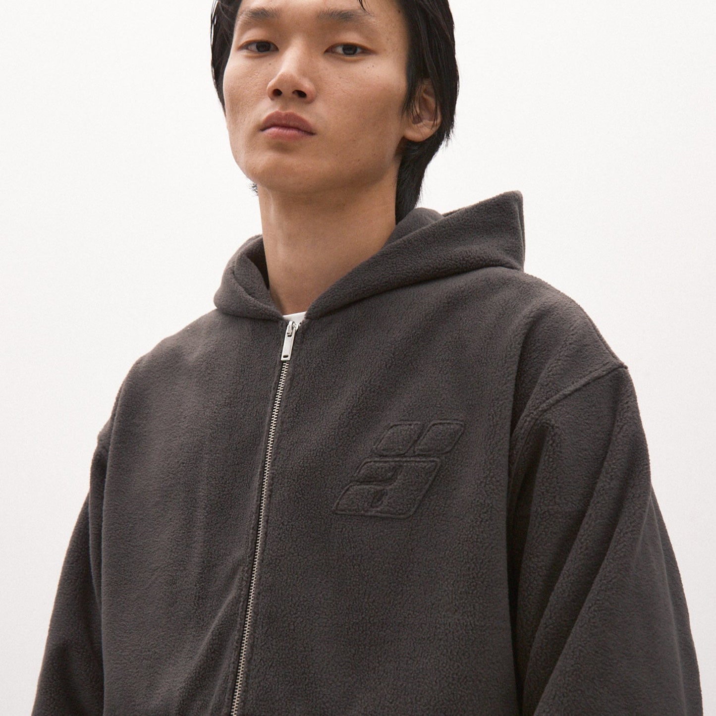 Polar Fleece Zip Hoodie, Graphite