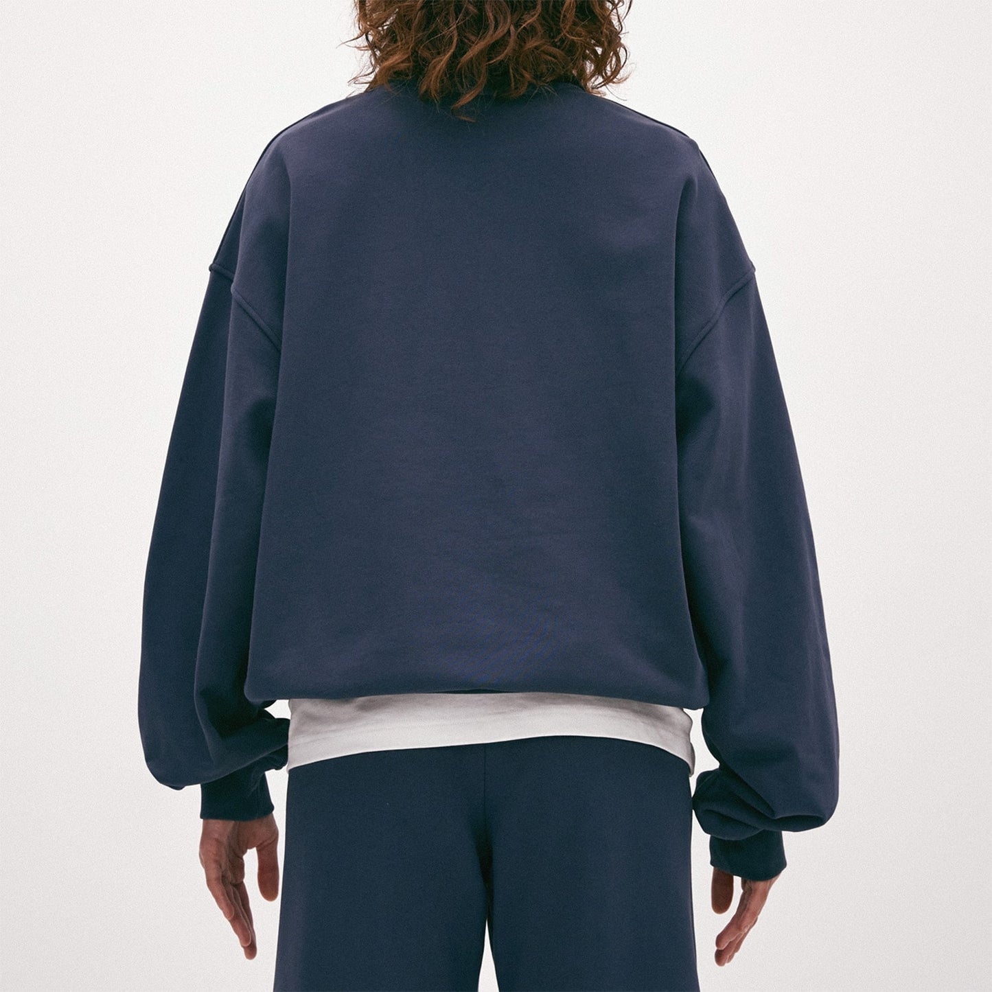 Zip Neck Sweatshirt, Blueberry