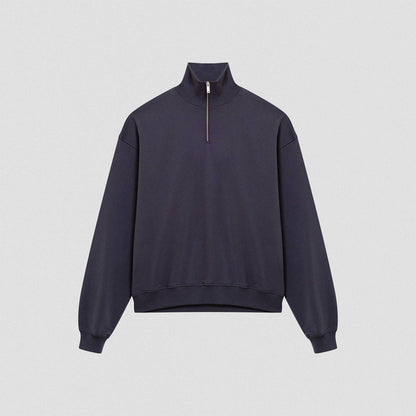 Zip Neck Sweatshirt, Blueberry