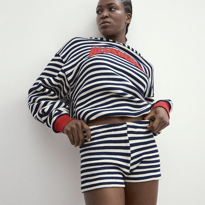 Cotton+wool Shorts, Stripes