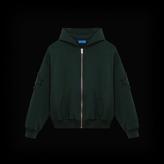 Heavy Weight Zip Hoodie, Green