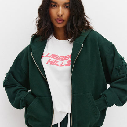 Heavy Weight Zip Hoodie, Green