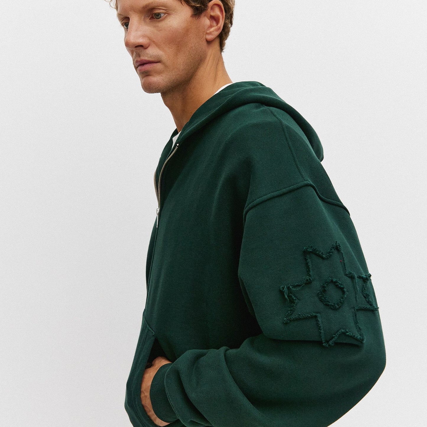 Heavy Weight Zip Hoodie, Green